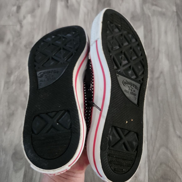 Converse All*Star Pink & Black Stars Sneakers size Women's 9, Men's 7 - Picture 5 of 8